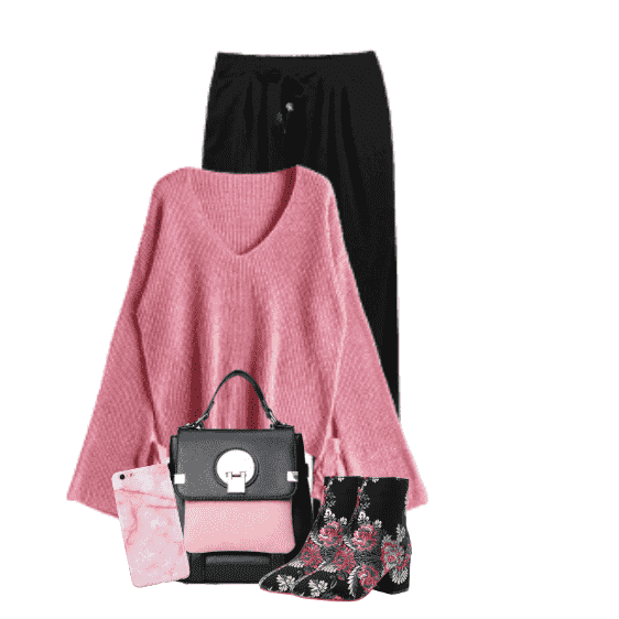 Outfits With Pink Trendy Sweater | Z Me ZAFUL Community Outfits With Pink Trendy Sweater | Z Me ZAFUL Community