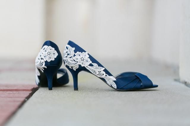 navy bridesmaid shoes