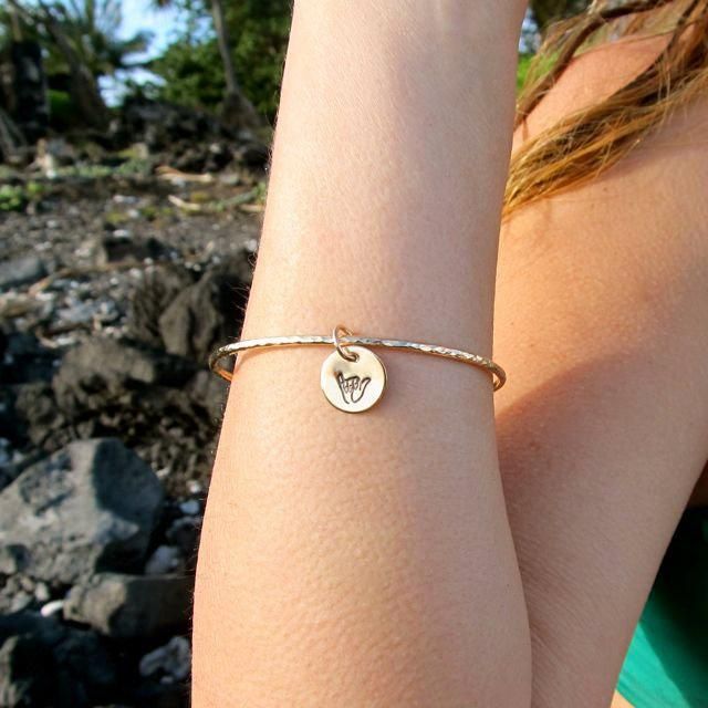 2018 Best Jewelry Charm Bracelets Images And Outfits Z Me Zaful Shaka Bangle Gold Hammered Bracelet Hawaii Beach Jewelry Stacking Bangles Gift