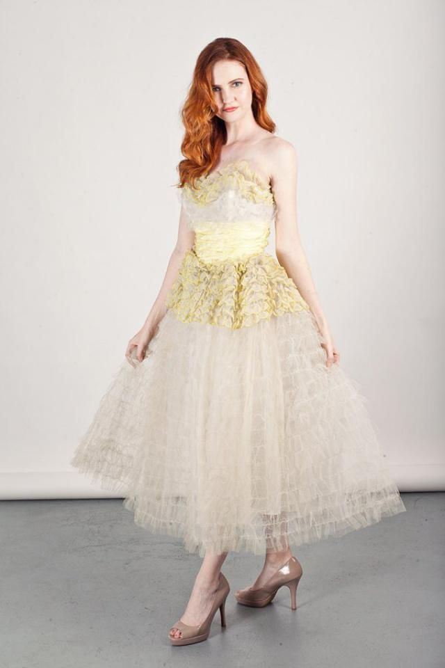 50s Wedding Dress Hibiscus