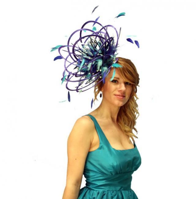 Turquoise Dress Ladies Wedding Hats