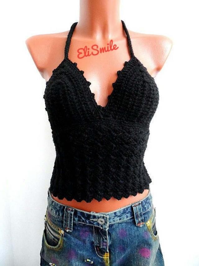 RED WHITE BLUE 00 CROCHET American FLAG Bra Tank Top Boho Festival Cropped S M L