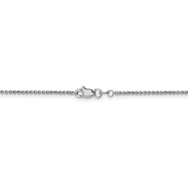 Length 14 kt White Gold 9 in 14k White Gold 1.5mm Solid Polished Cable Chain