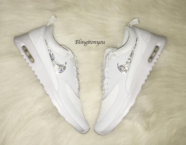 Nike Air Max Thea (White) running shoes with Swarovski Nike Air Max Thea (White) running shoes with Swarovski