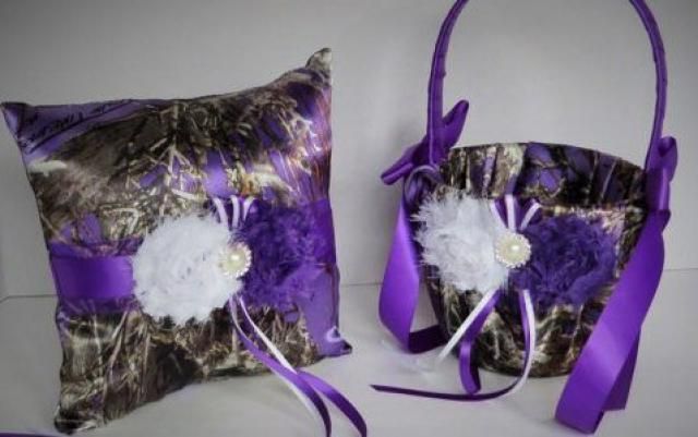 purple camo flower girl dresses