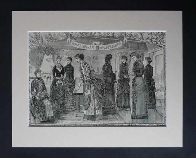 art print~FRIENDS~Victorian girls girlfriends deco floral border vtg repr 11x14