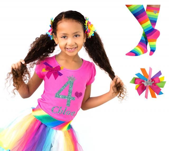 Strawberry Shortcake Pink Tutu Shirt Headband 4th Fourth Birthday Outfit Set