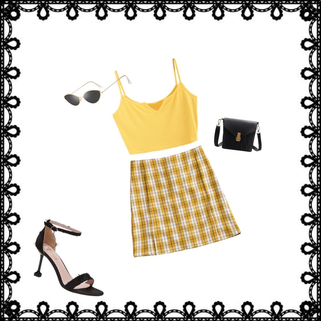 Outfits With clueless YELLOW skirttopbagshoes Outfits With clueless YELLOW skirttopbagshoes