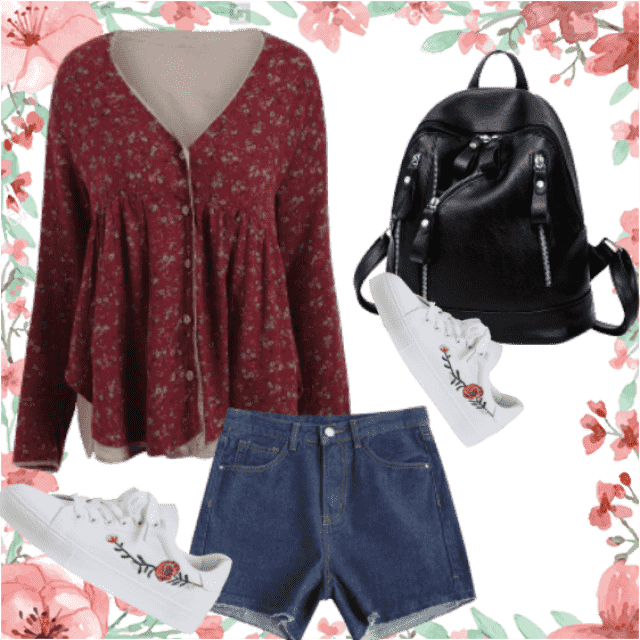 Nadine Floral Button-Up Blouse