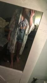 And The Why Sheer Front Tie Knot Oversized Kimono Wrap Cover Up