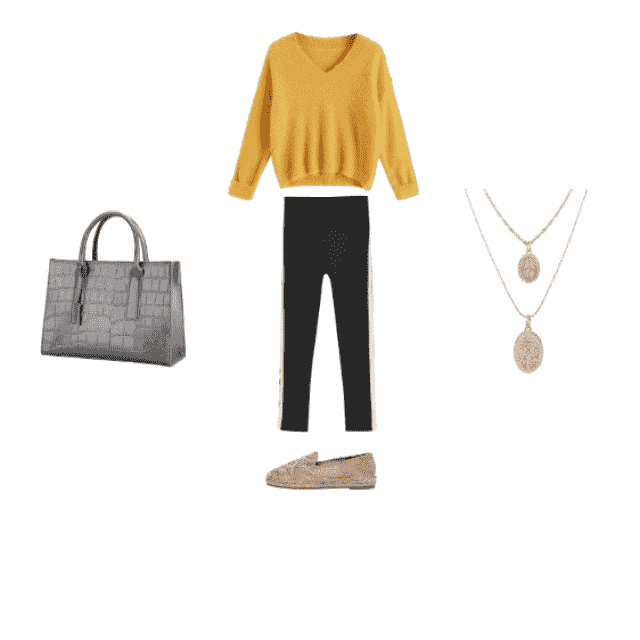 Solid Color V Neck High Low Sweater