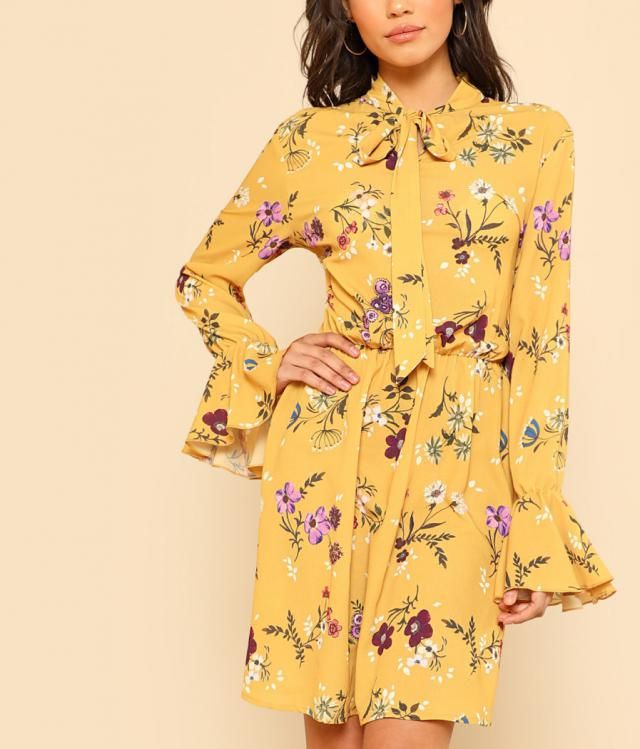 Floral Off-Shoulder Smocked Midi Dress main image 0