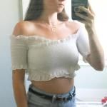 Crossover Shirred Off Shoulder Top In BLACK ZAFUL 2025