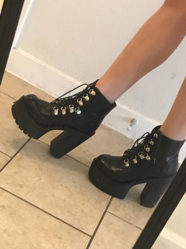 Block Heel PU Leather Platform Short Boots In BLACK | ZAFUL 2025