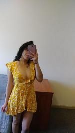 tiny floral ruffle mini wrap dress