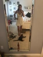Crochet Panel Cami Flare Dress Size XS Sofia Fit Flare Crochet Cotton  Sweater Dress --NO