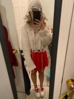 hooded zip up distressed cropped cardigan