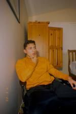 chest letter print solid color suede sweatshirt