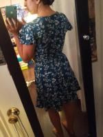 tiny floral ruffle mini wrap dress