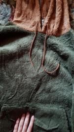 colorblock splicing drawstring fluffy moletom com capuz