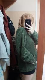 colorblock splicing drawstring fluffy moletom com capuz