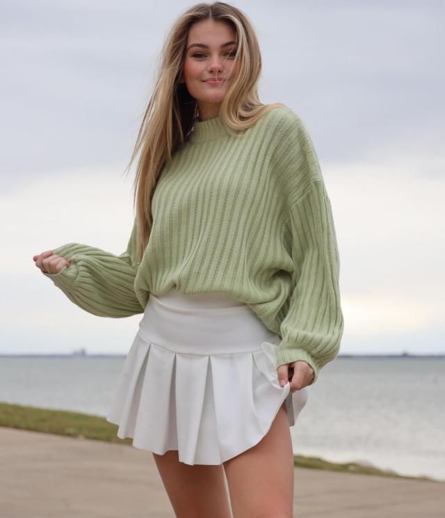 ★GLOWNY★GIRLFRIEND PLEATED MINI SKIRT (WHITE)★正規品/人気 GLOWNY GIRLFRIEND RUFFLE MINI SKIRT（Lets go to GLOWNY