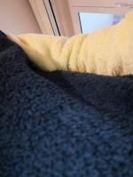 zaful color blocking splicing fuzzy pullover