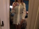 2022 Plaid Pussy Bow Tweed Combo Dress 
