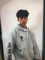 Rose Letter Fleece Kangaroo Pocket 