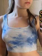 ZAFUL Basic Tie Dye Ribbed Crop Top In CARBON GRAY | ZAFUL 2024