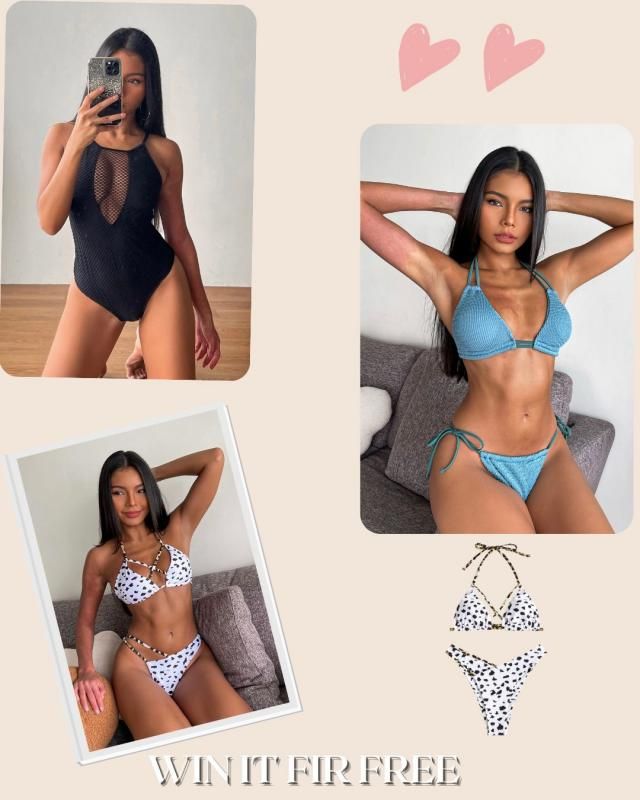 ZAFUL High Cut Cheeky Animal Print Criss Cross Bikini