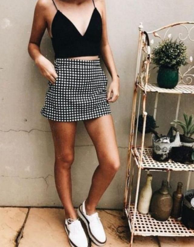 Plaid Button Front Slip Flare Dress