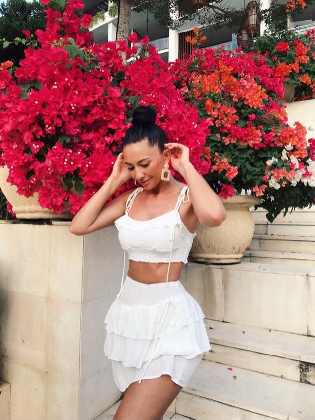 ZAFUL Smocked Cami Top And Layered Skirt Set In WHITE