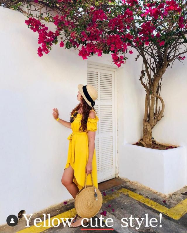 ZAFUL Shirred Polka Dot Maxi Dress In BEE YELLOW | ZAFUL 2025