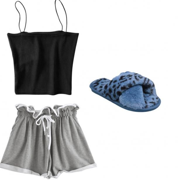 Blue flag smocked jacquard shorts set main image 0